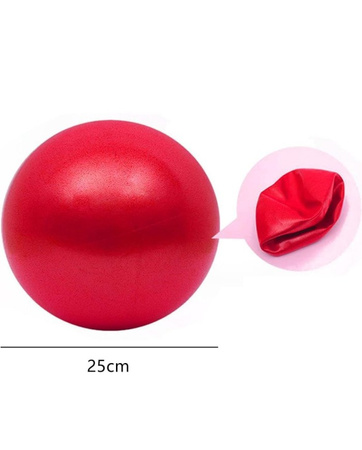 Piłka gimnastyczna do ćwiczeń pilatesu Gerui Red 2 x 25cm