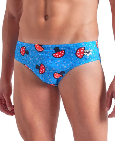 Kąpielówki pływackie slipy męskie Arena Men's Mushrooms Swim Briefs Blue Multi