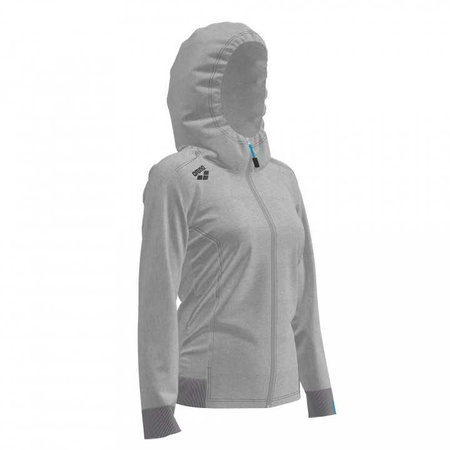 Damska sportowa rozpinana bluza Arena Women's Team Hooded Jacket Panel Medium Grey Heather