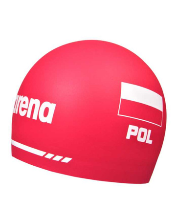 Czepek startowy kadrowy Arena  3D Soft Red Poland