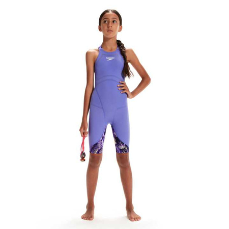 Strój startowy Dziewczęcy Junior Speedo LZR Ignite Open Back Kneeskin Miami Lilac