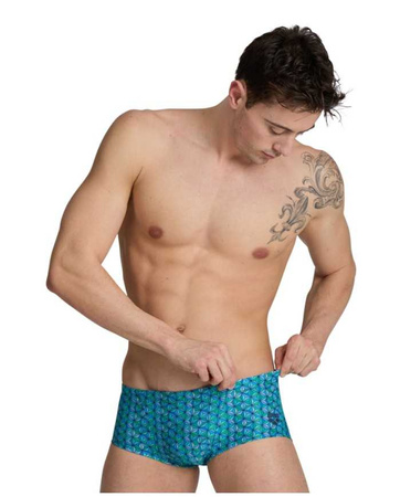 Kąpielówki męskie Arena Men's Starfish Low Waist Swim Short Turquoise Multi