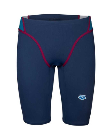Kąpielówki męskie Arena Men's Icons Swim Jammer Panel Navy Blue Cosmo White Red Fandango