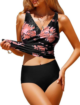 Strój kąpielowy do pływania dwuczęściowy damski Umipubo Exotic Floral