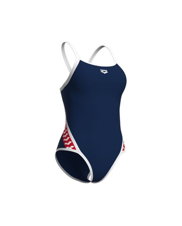 Strój kąpielowy damski Arena Women Team Icons Superfly Solid Navy White Black Multi