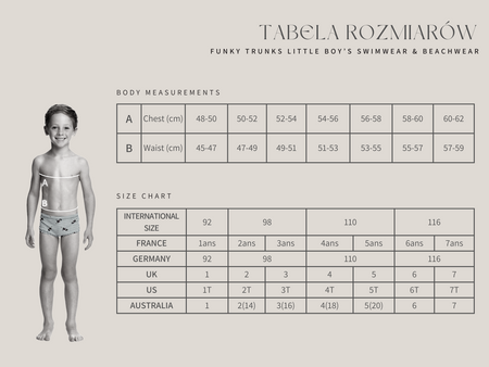 Kąpielówki jammery na basen chłopięce Funky Trunks Tetra Tonic