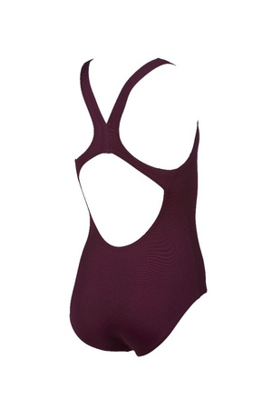 Strój kąpielowy dziewczęcy Arena Girl's Solid Swim Pro Junior Red Wine-Shiny Pink
