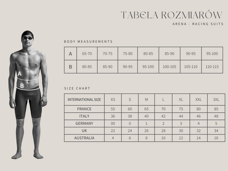 Strój startowy męski Arena Men's Powerskin Carbon Glide Le Jammer Ciclamyn