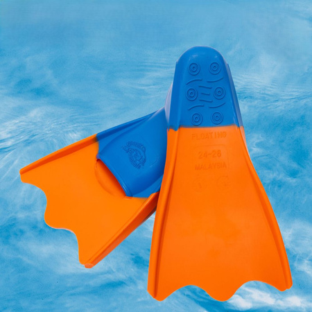 Płetwy treningowe dziecięce na basen krótkie Flipper Orange Blue