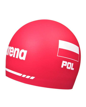 Czepek startowy kadrowy Arena 3D Soft Red Poland