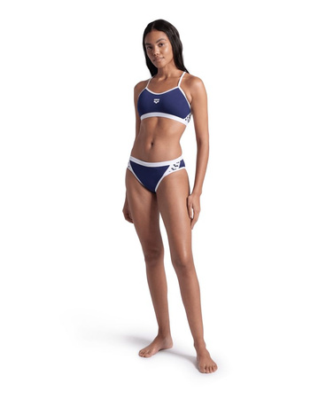 Strój kąpielowy damski Arena Women's Icons Bikini Cross Back Solid Navy-White