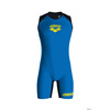 Strój startowy męski kombinezon triathlonowy Arena Men's Powerskin Carbon Speedsuit Rear Zip Fast Blue Grey