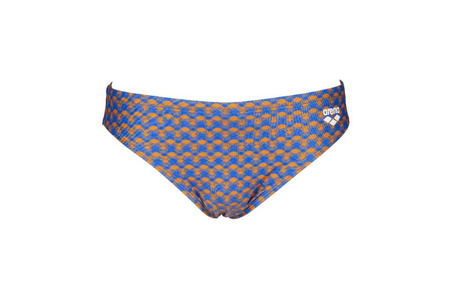 Kąpielówki slipy męskie Arena Men's Fundamentals Allover Brief Royal Multi
