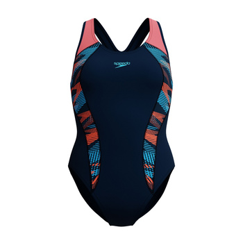Strój kąpielowy na basen damski Speedo Placement Laneback Navy