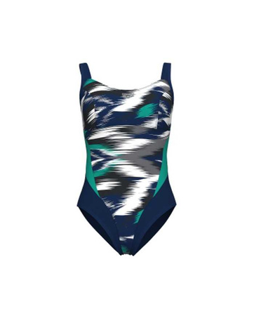 Strój kąpielowy damski Arena Women's Bodylift Jennifer Strap Back Navy Multi Bali Green
