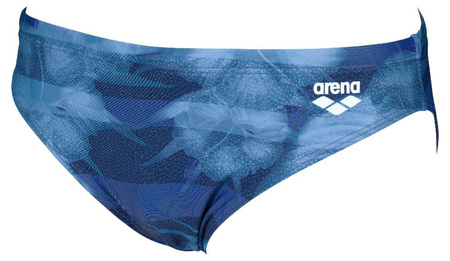 Kąpielówki slipy męskie Arena Men's Fundamentals Allover Brief Martinica Multi