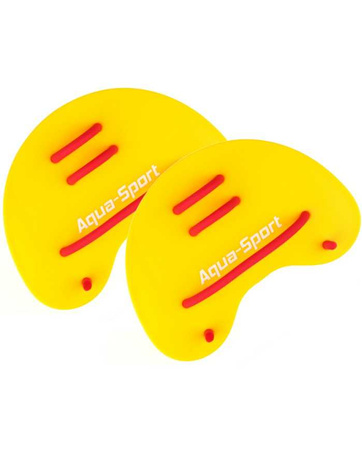 Wiosełka treningowe do pływania Aqua-Sport Blackhawk Finger Paddle Yellow