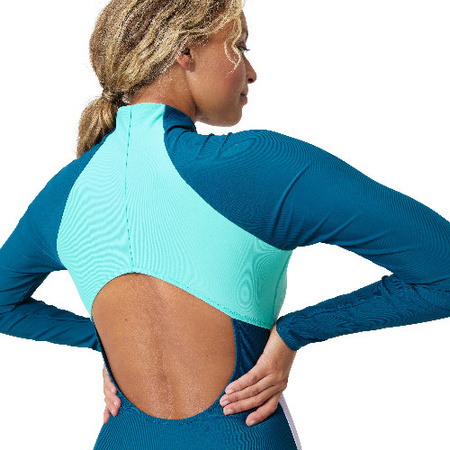 Strój kąpielowy jednoczęściowy damski na basen Speedo Colourblock Zip