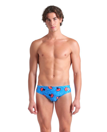 Kąpielówki pływackie slipy męskie Arena Men's Mushrooms Swim Briefs Blue Multi