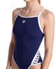 Damski strój kąpielowy jednoczęściowy Arena Women's Icons Super Fly Back Solid Navy-White