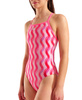 Strój kąpielowy damski Arena Women's Ripple Print Swimsuit Lightdrop Multi Pink-Shocking Pink