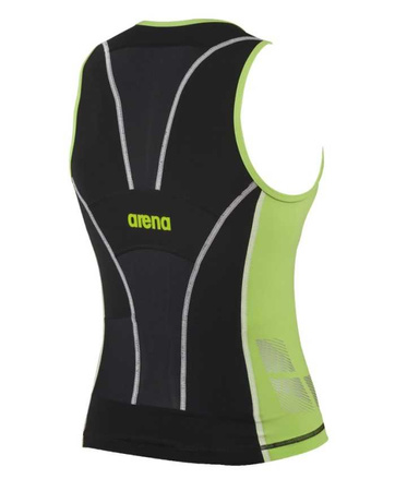 Koszulka top damski Arena Women's Tritop Black/Pea Green