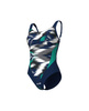 Strój kąpielowy damski Arena Women's Bodylift Jennifer Strap Back Navy Multi Bali Green