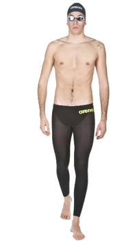 Spodnie triathlonowe męskie Arena Men's Powerskin R-Evo Pants Black Fluo Yellow