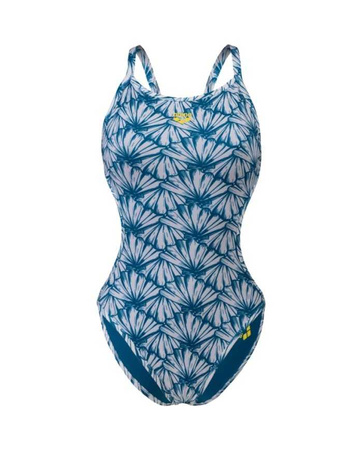 Damski strój kąpielowy jednoczęściowy Arena Women's Rule Breaker Hooked Rev One Piece R White Multi Blue Cosmo
