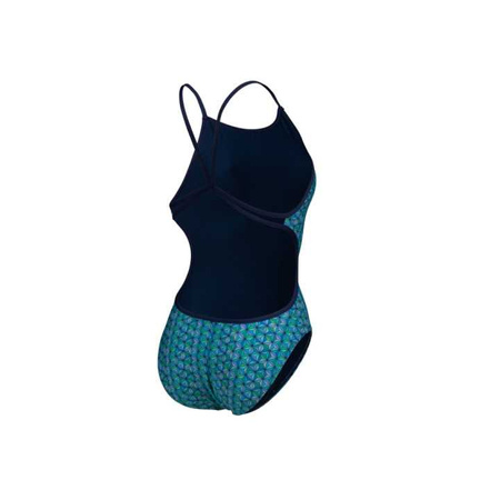 Strój kąpielowy damski Arena Women's Starfish Swimsuit Lace Back Navy Tueruoise Multi