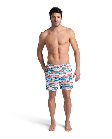 Szorty kąpielowe męskie Arena Men's Beach Boxer White Turquoise