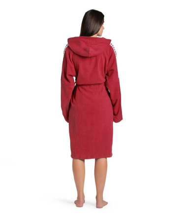 Szlafrok basenowy Arena Unisex Team Stripe Robe Red White