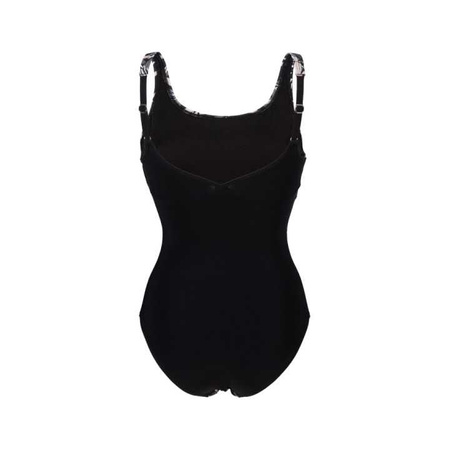 Strój kąpielowy damski Arena Women's Bodylift Francy Wing Back Black White Multi