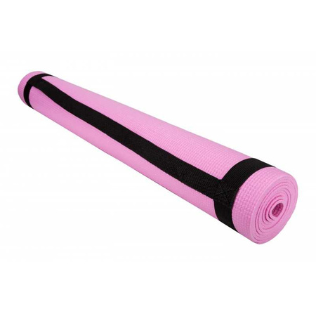 Mata do ćwiczeń jogi Aqua-Sport Powerstrech Yoga Pro Pink