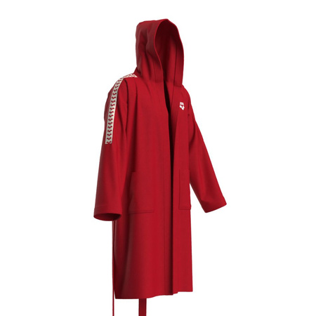 Szlafrok basenowy Arena Unisex Team Stripe Robe Red White