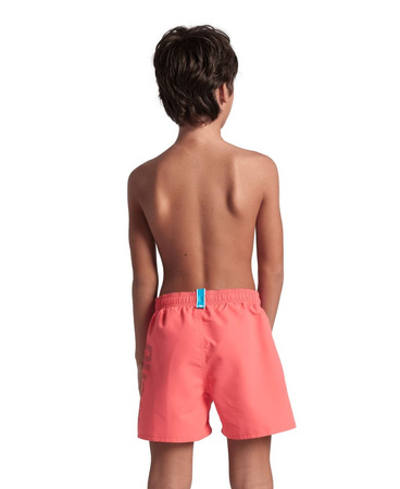 Szorty kąpielówki chłopięce Arena Boy's Junior Fundamentals Logo Boxer Calypso Coral Blue Cosmo