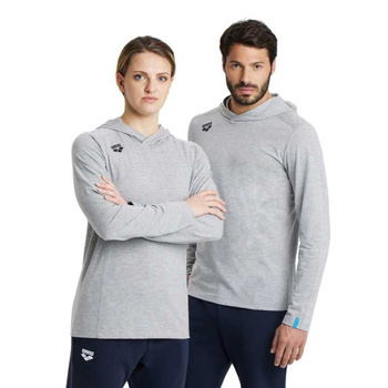 Bluza unisex Arena Team Hooded Long Sleeve T-Shirt Panel Medium Grey Heather