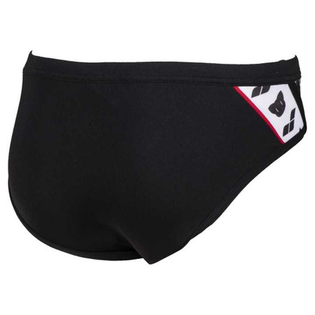 Slipy kąpielowe chłopięce Arena Boy's Kitties Brief Junior Black White