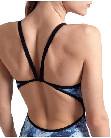 Strój kąpielowy damski Arena Women's Pacific Superfly Back Black Blue