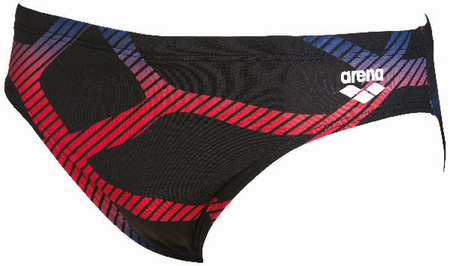 Kąpielówki slipy męskie Arena Men's Spider Brief Black Red