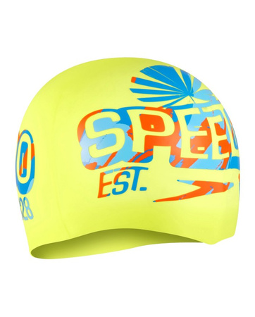 Czepek pływacki na basen silikonowy Speedo Slogan Print