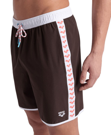 Kąpielówki szorty męskie Arena Men's Icons Team Stripe Unisex Bermuda Sepia White