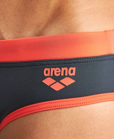 Kąpielówki slipy męskie Arena Men's Fundamentals Borders Brief Asphalt Floreale