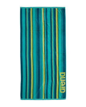 Ręcznik kąpielowy plażowy Arena Beach Towel Multistripes II Water Soft Green Blue Cosmo