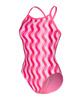 Strój kąpielowy damski Arena Women's Ripple Print Swimsuit Lightdrop Multi Pink-Shocking Pink