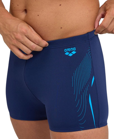 Kąpielówki męskie Arena Men's Swim Short Graphic Navy Turquoise