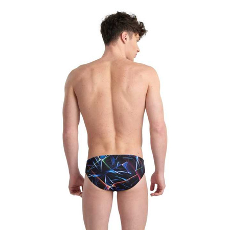 ARENA STROJE PŁYWACKIE MEN'S SWIM BRIEFS ALLOVER BLACK MULTI