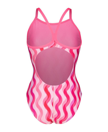 Strój kąpielowy damski Arena Women's Ripple Print Swimsuit Lightdrop Multi Pink-Shocking Pink