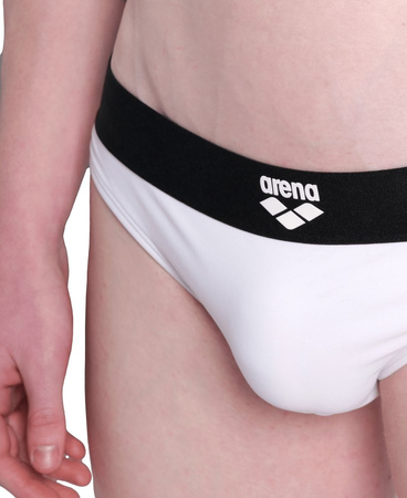 Kąpielówki slipy męskie Arena Men's Bicolore Elastic Brief White Black