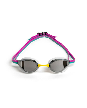 Okulary pływackie na basen Arena Python Mirror Silver White Fuchsia